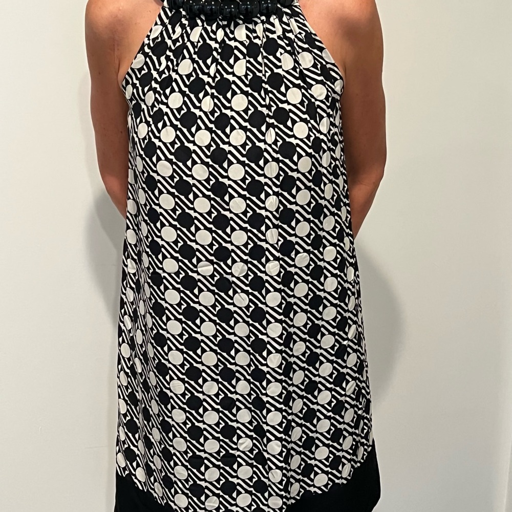 B and W polka dot dress